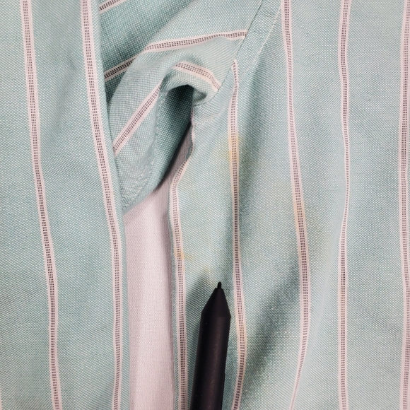 Burberrys of London Men's Verticle Stripe Button Up Shirt SZ 42 Made in France - Picture 6 of 16